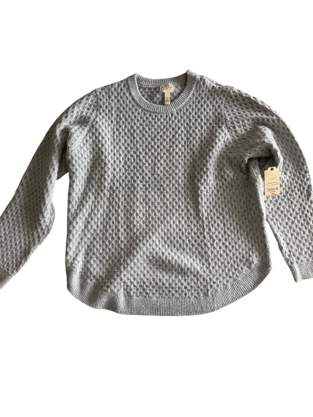 St. John's Bay Light Gray Textured Crewneck Sweater